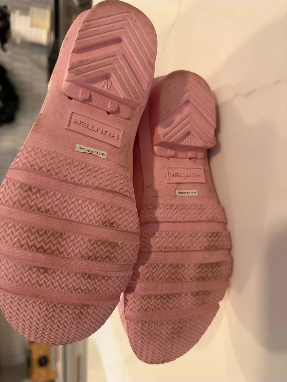 Hunter rain boots pink